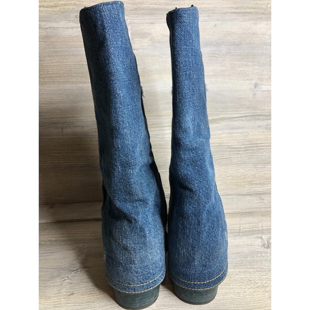 Vince Camuto Boots Denim made in italy NEW 39 Made in italy - Picture 3 of 5